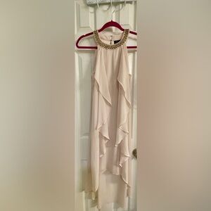 Light pink jeweled collar Evening dress , women’s size small!